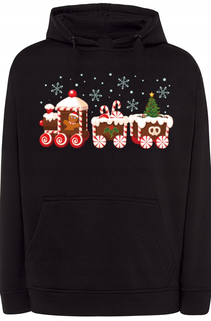 Vánoční vlak Pánská Mikina S Kapucí vel. S