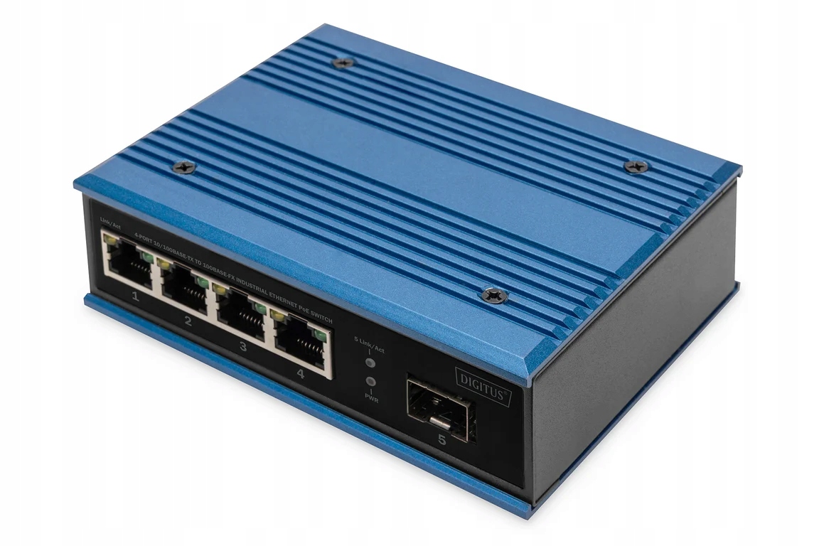 Digitus 4-portowy Przełącznik Sieciowy Fast Ethernet PoE 100BASE-FX RJ45