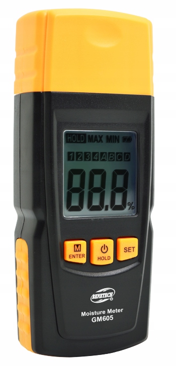 WILGOTNOŚCIOMIERZ MIERNIK WILGOTNOŚCI UNIWERSALNY SZYBKI PRECYZYJNY POMIAR Model GM605