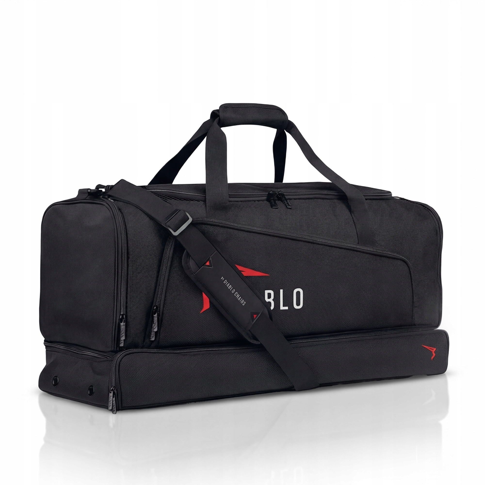 Černá taška Batoh Sportovní tréninková taška do posilovny na boty Diablo