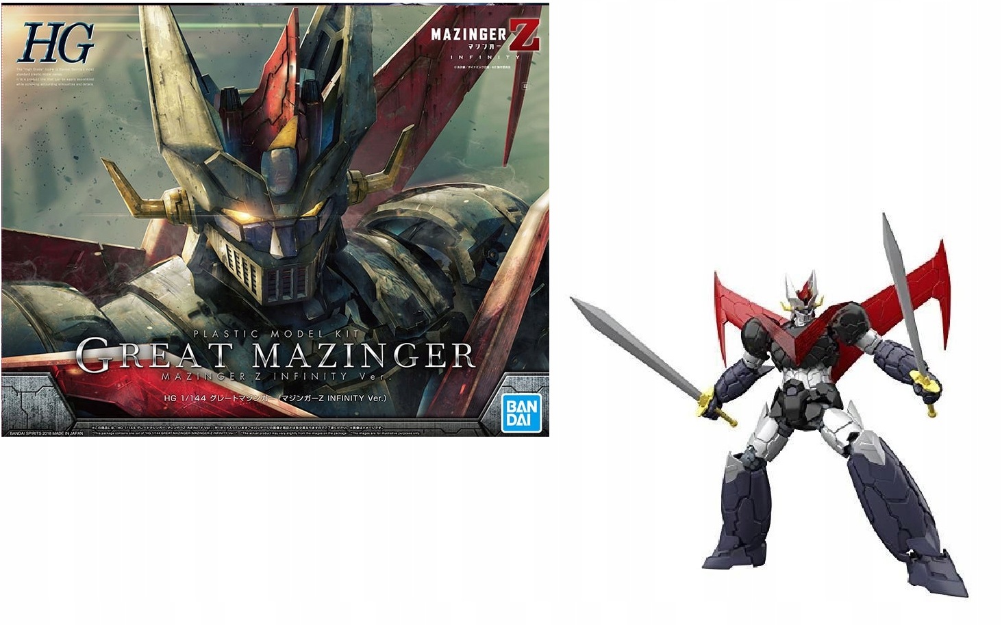 Bandai Great Mazinger Infinity Hg 1/144 modelářský set Goldorak