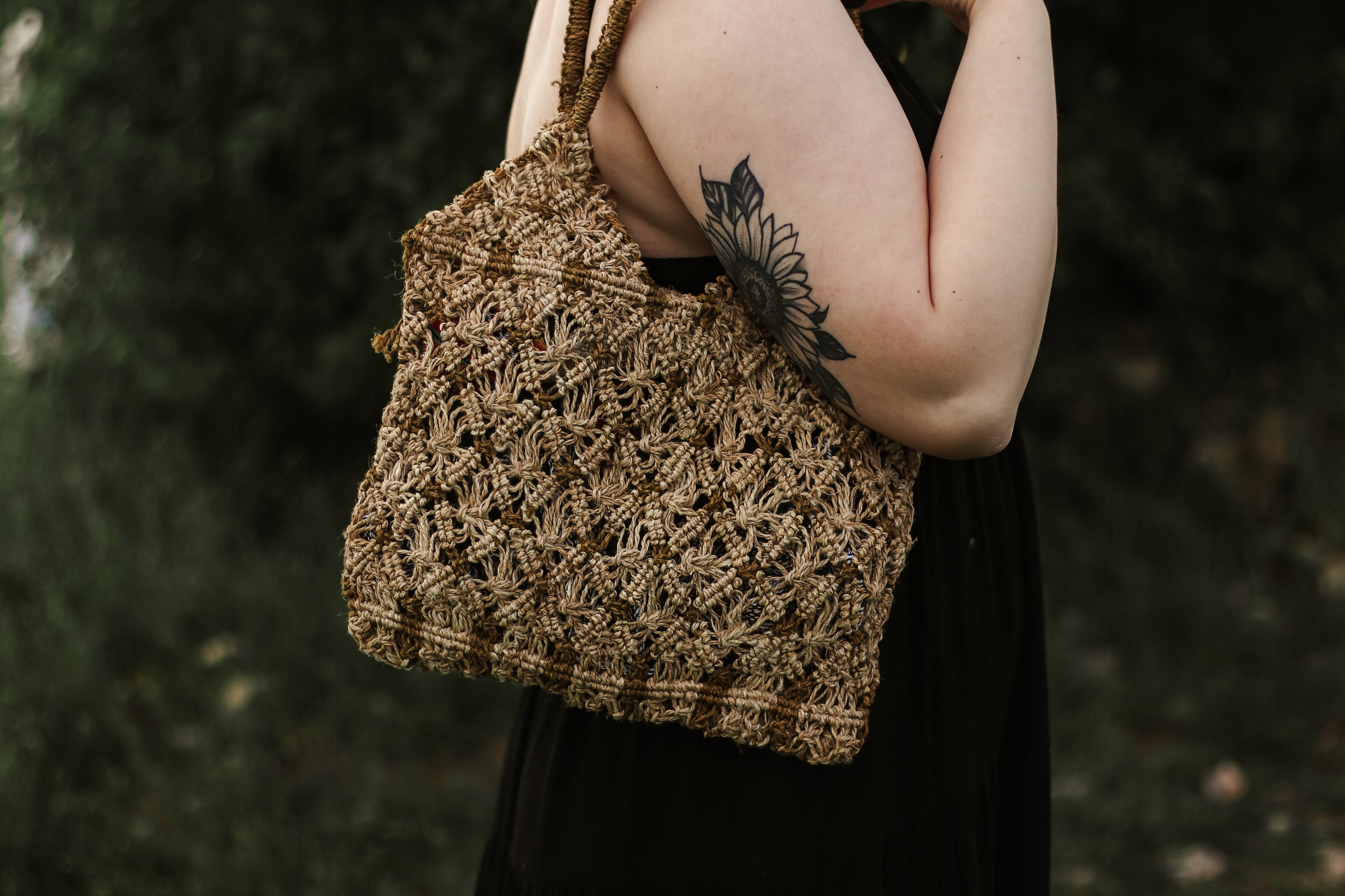 Pletená konopná taška Boho Konopná Taška Nepál etno hippie