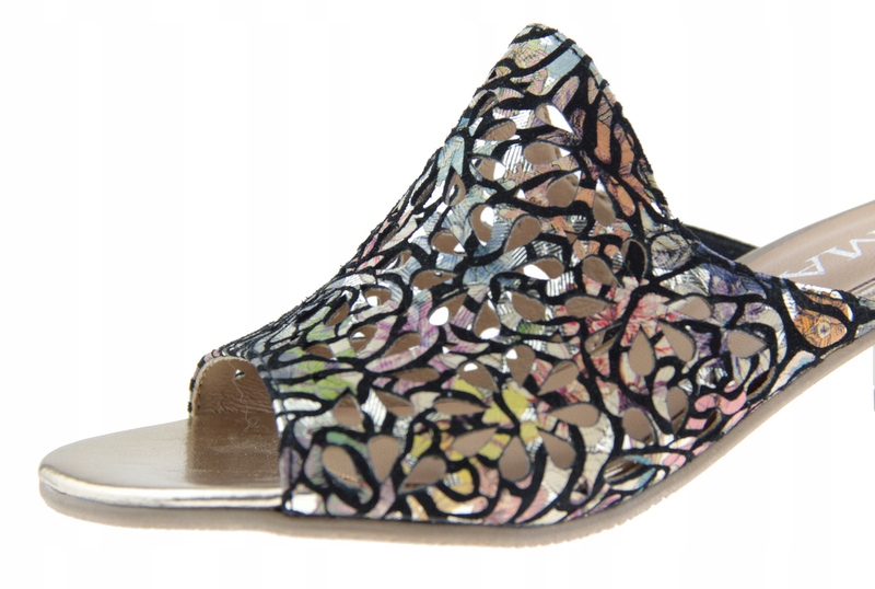 KLAPKI AGAMA 2020 AŻUROWE SKÓRA CZARNE R. 40 Model 2020