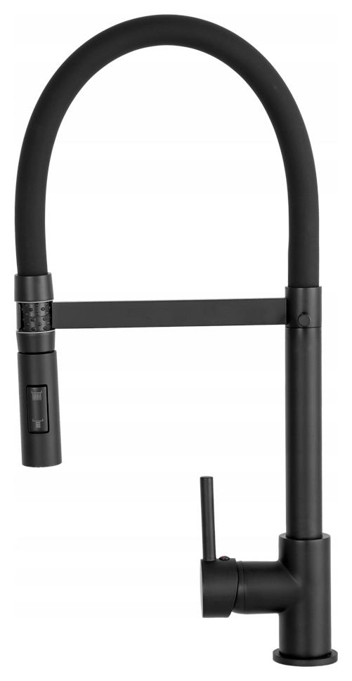 Kuchynská Batéria S Flexibilným Výtokom Čierna Do Drezu Vento
