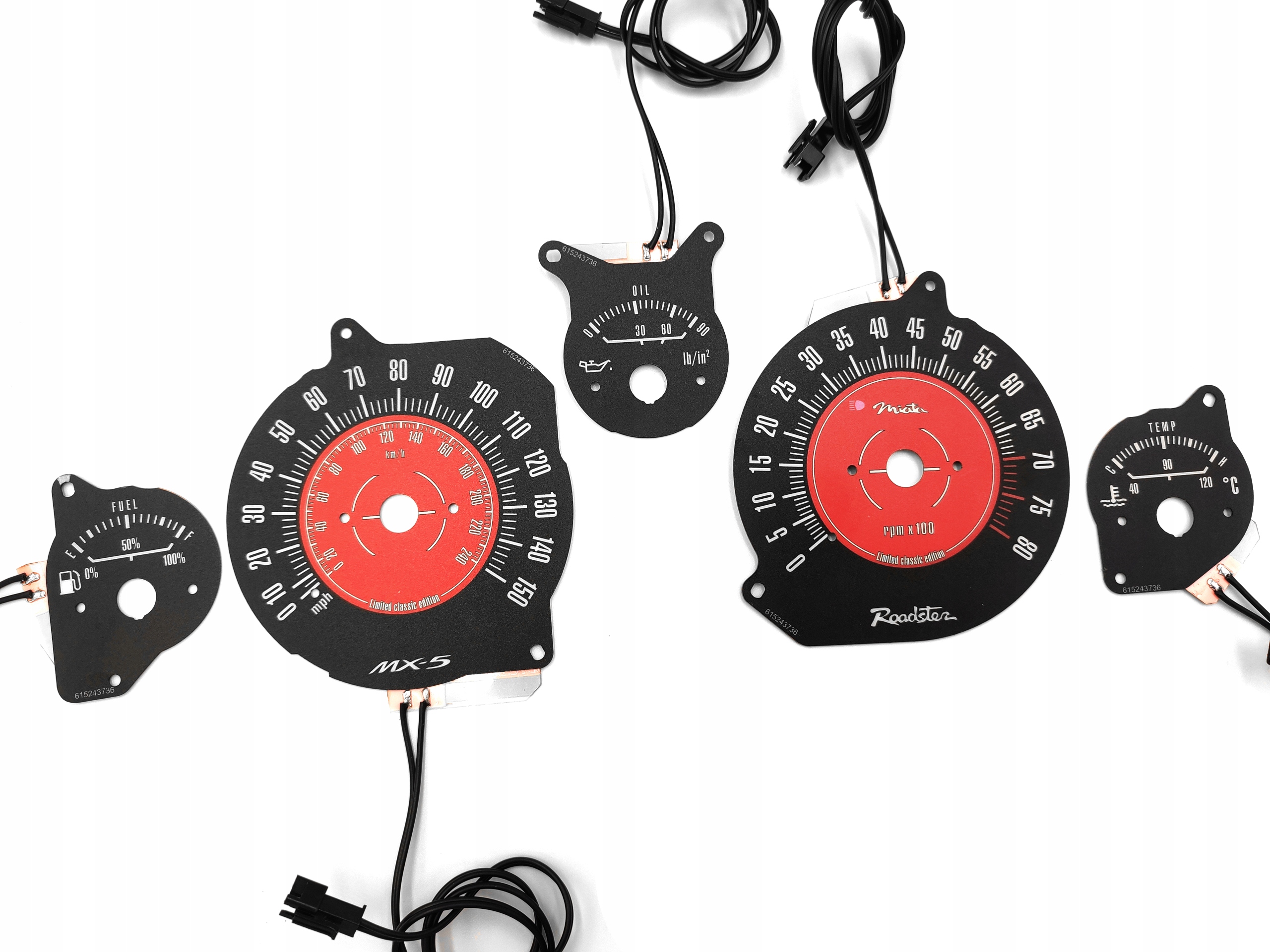 Mazda MX-5 Tarcze Licznika zegary INDIGLO wzór 4 MoMan