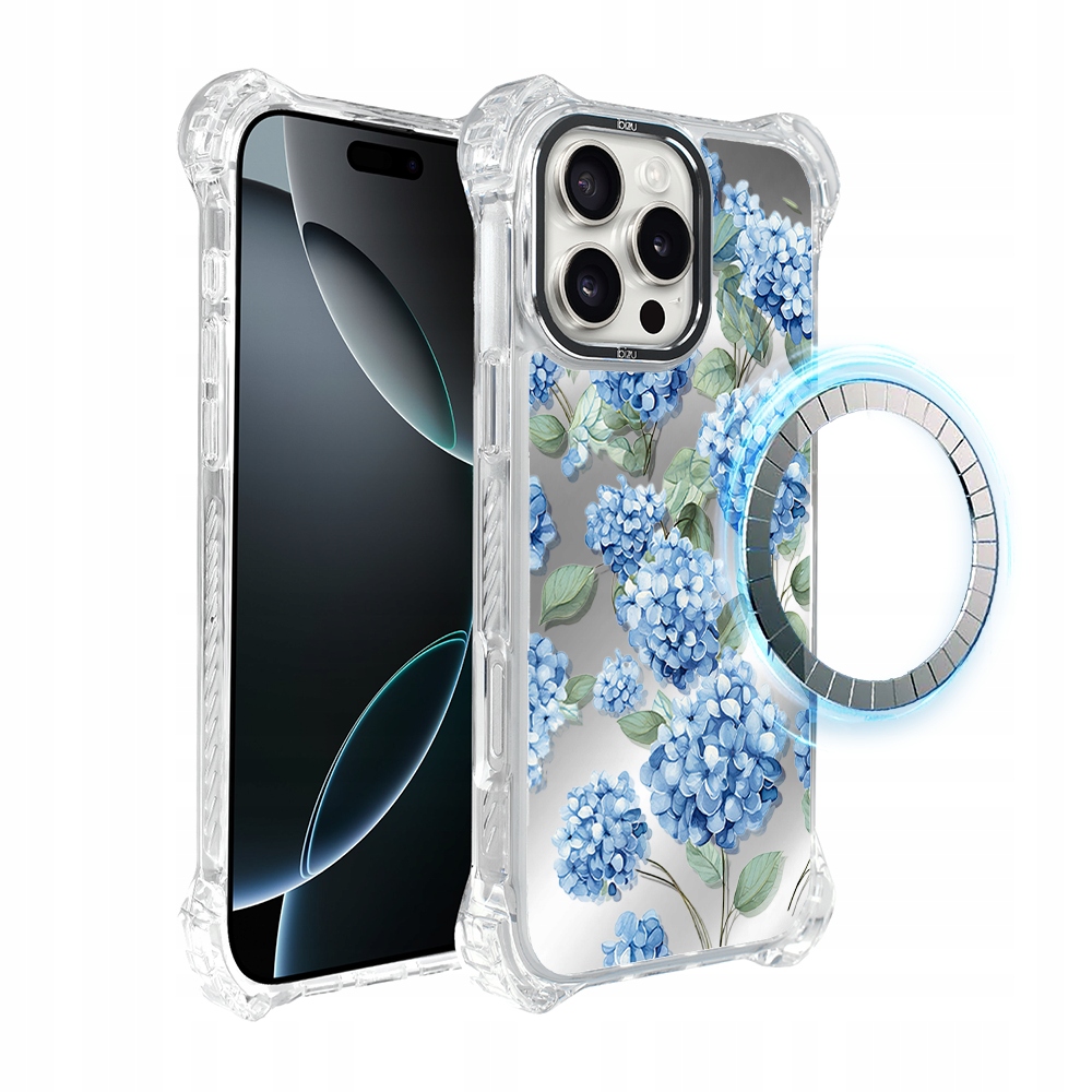 Pouzdro pro iPhone 16 Pro Max Ibizu DropGuard Ultra s MagSafe, Hortenzie