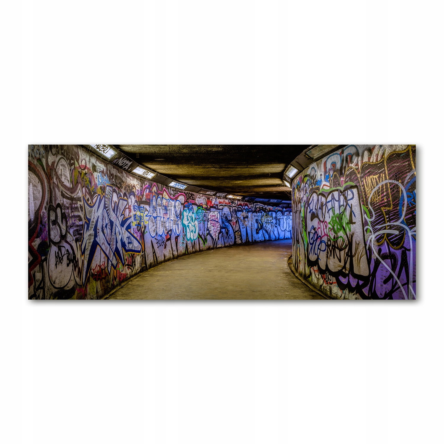 

Foto obraz szkło akryl Graffiti w metrze 125x50 cm