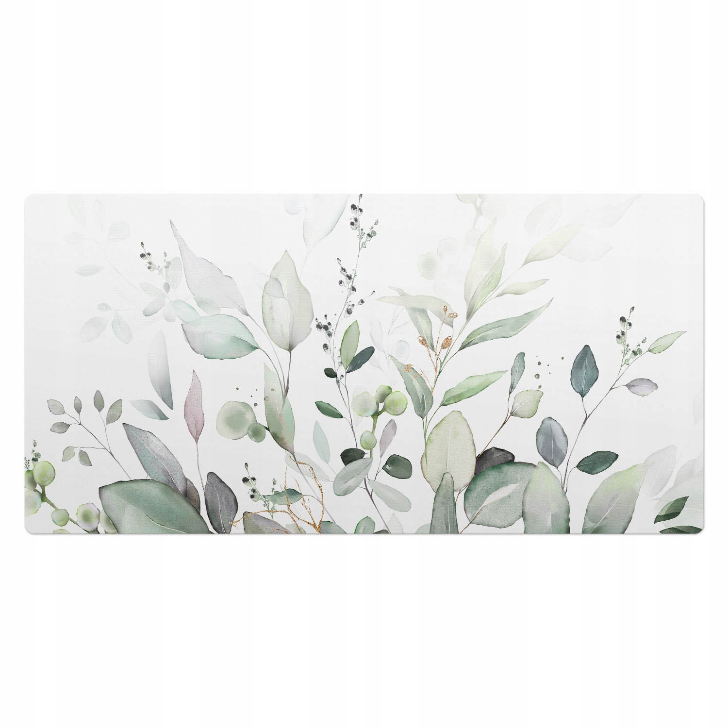 Ochranná podložka na psací stůl do kanceláře Vzor listů v pastelové paletě 100 x 50 cm