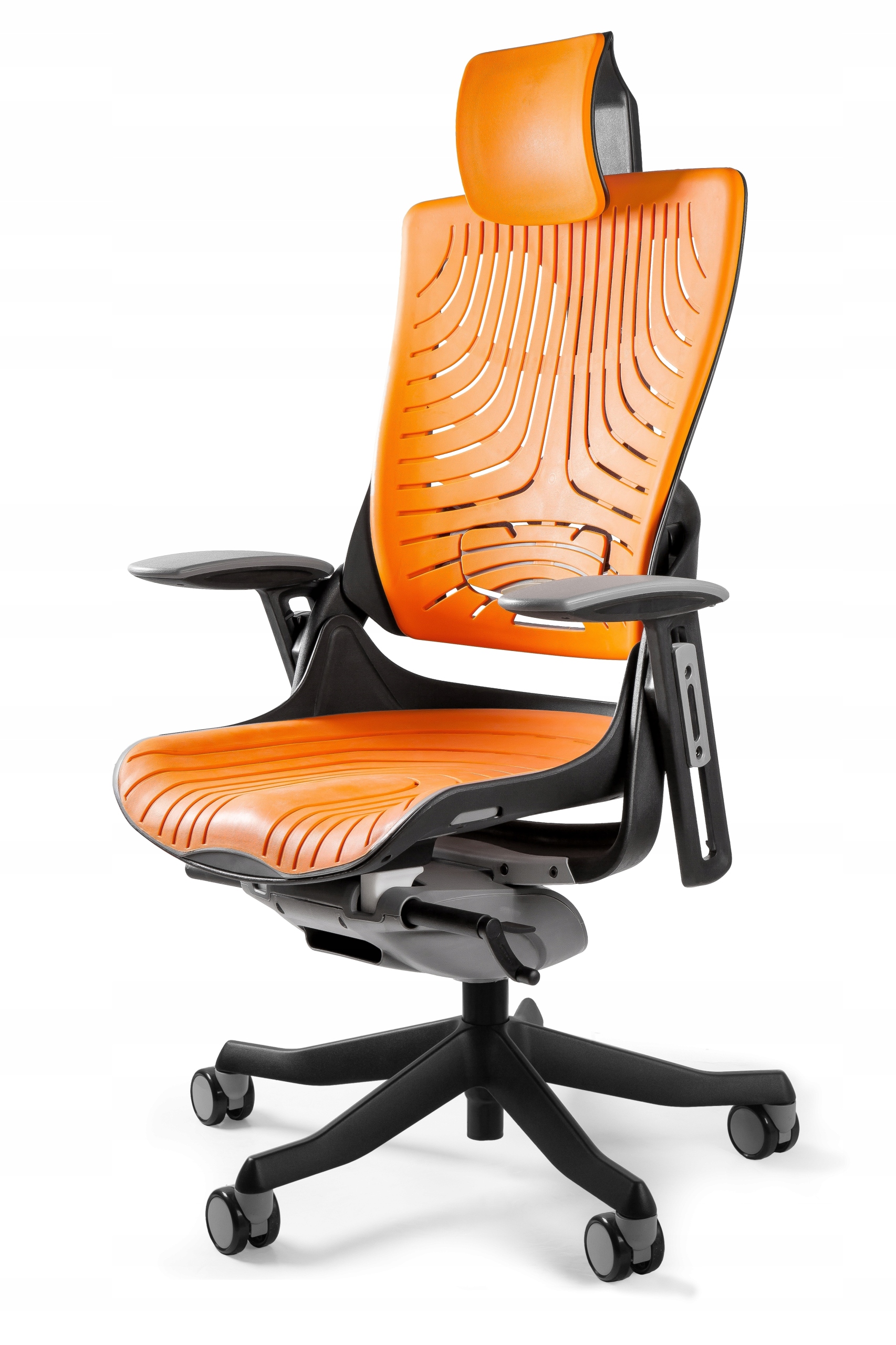 Fotel ergonomiczny BIUROWY WAU 2 elastomer mango