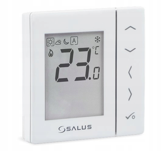 Kabelový regulátor teploty, podomítkový, bílý Salus VS35W