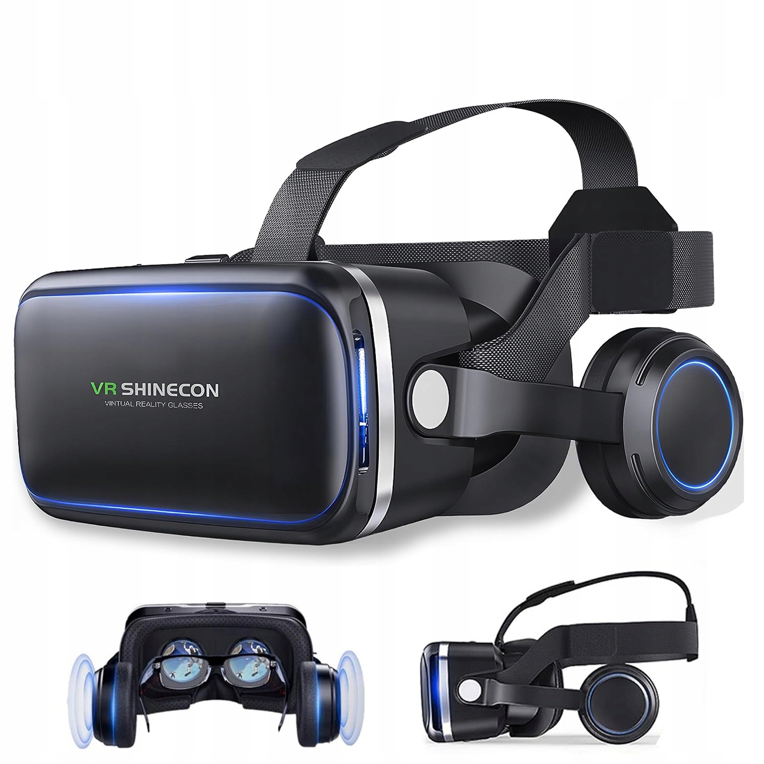 OKULARY GOGLE 3D VR WIRTUALNA SŁUCHAWKI HIFI DO SMARTFONA DO 4.7