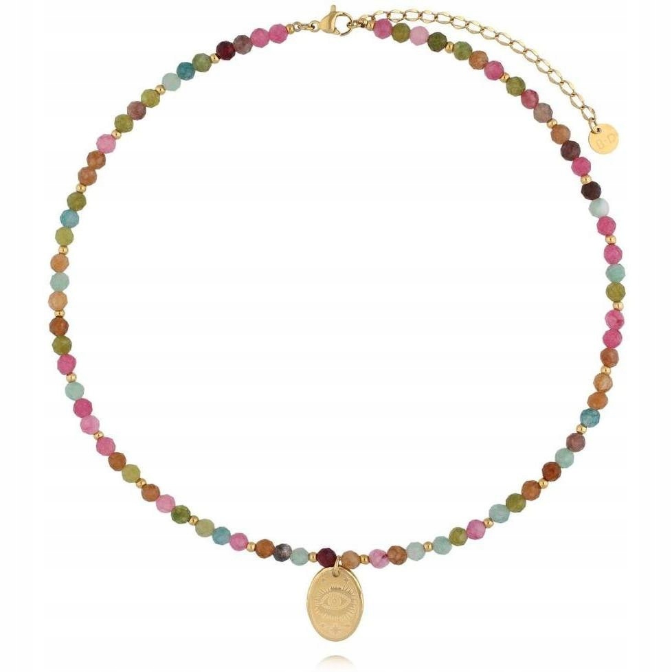 Náhrdelník By Dziubeka vícebarevný turmalín 43 cm