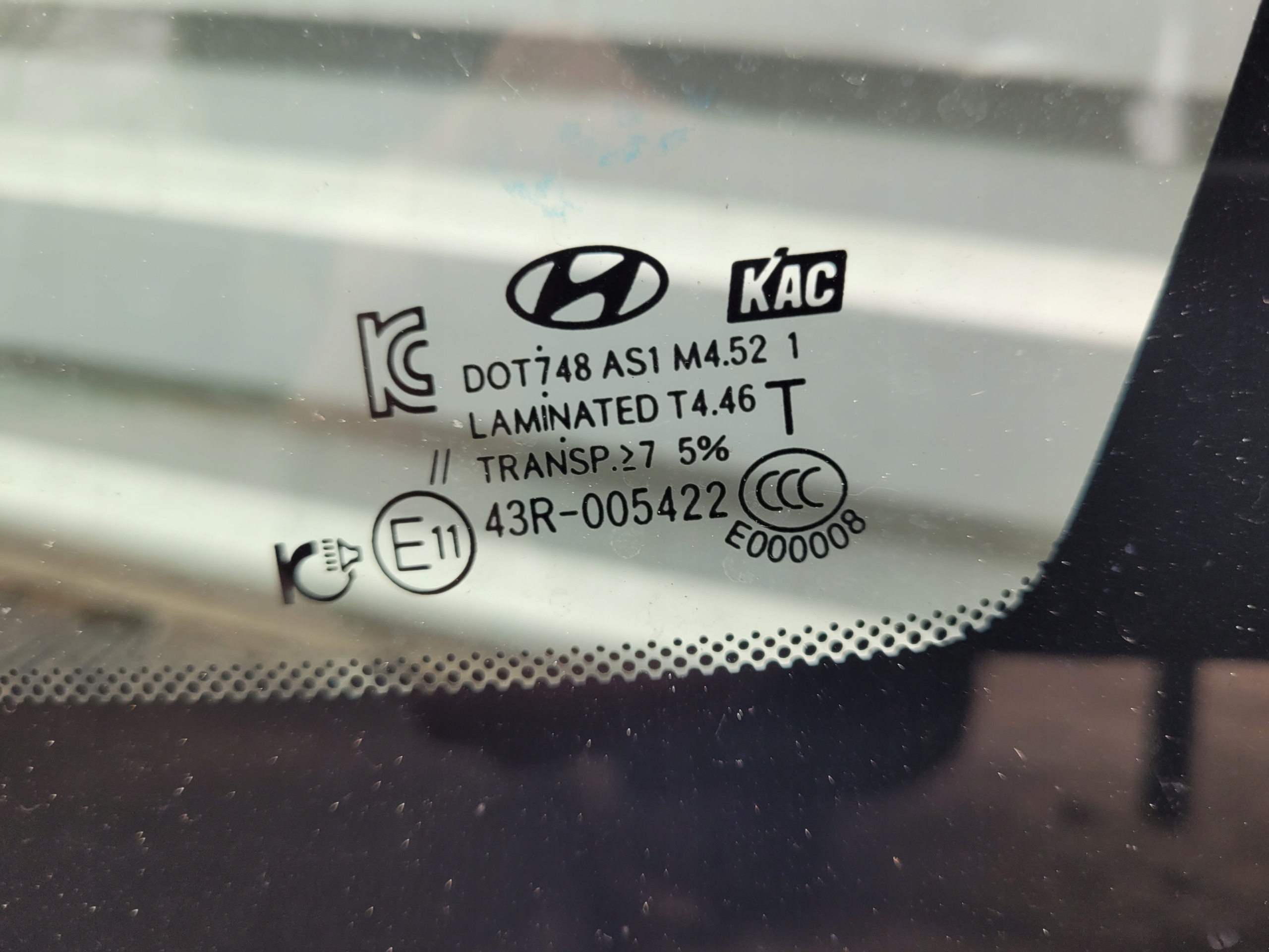 window iron front front UK ANGLIK HYUNDAI SANTA FE III 2.2 CRDI