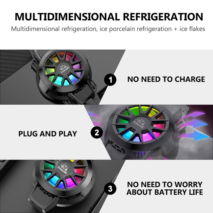 Telefon komórkowy Cooler RGB Podświetlenie półprze Marka bez marki