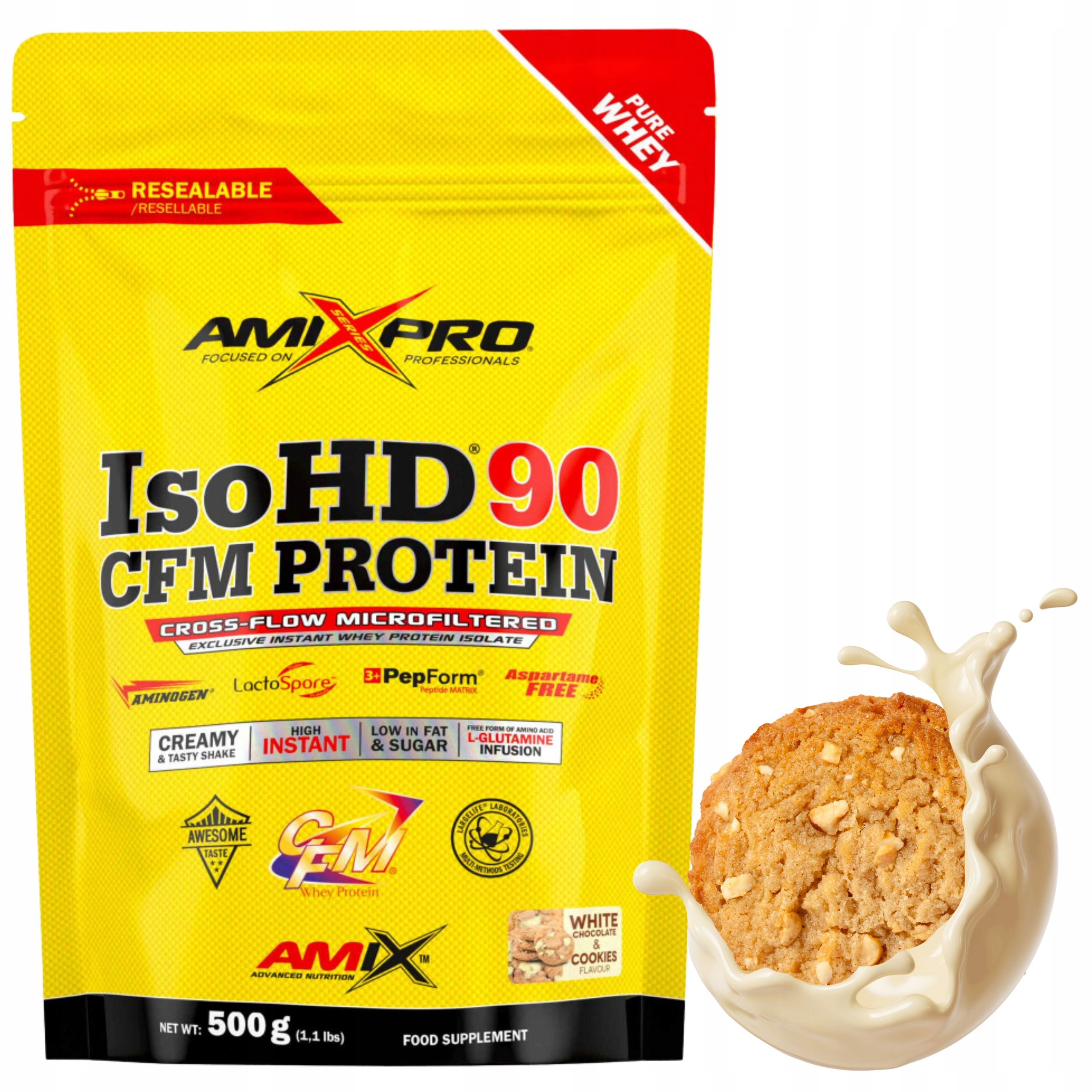 Proteinový Izolát Low Carb Bez Cukru Whey Isolate Zeštíhlující sušenka Amix