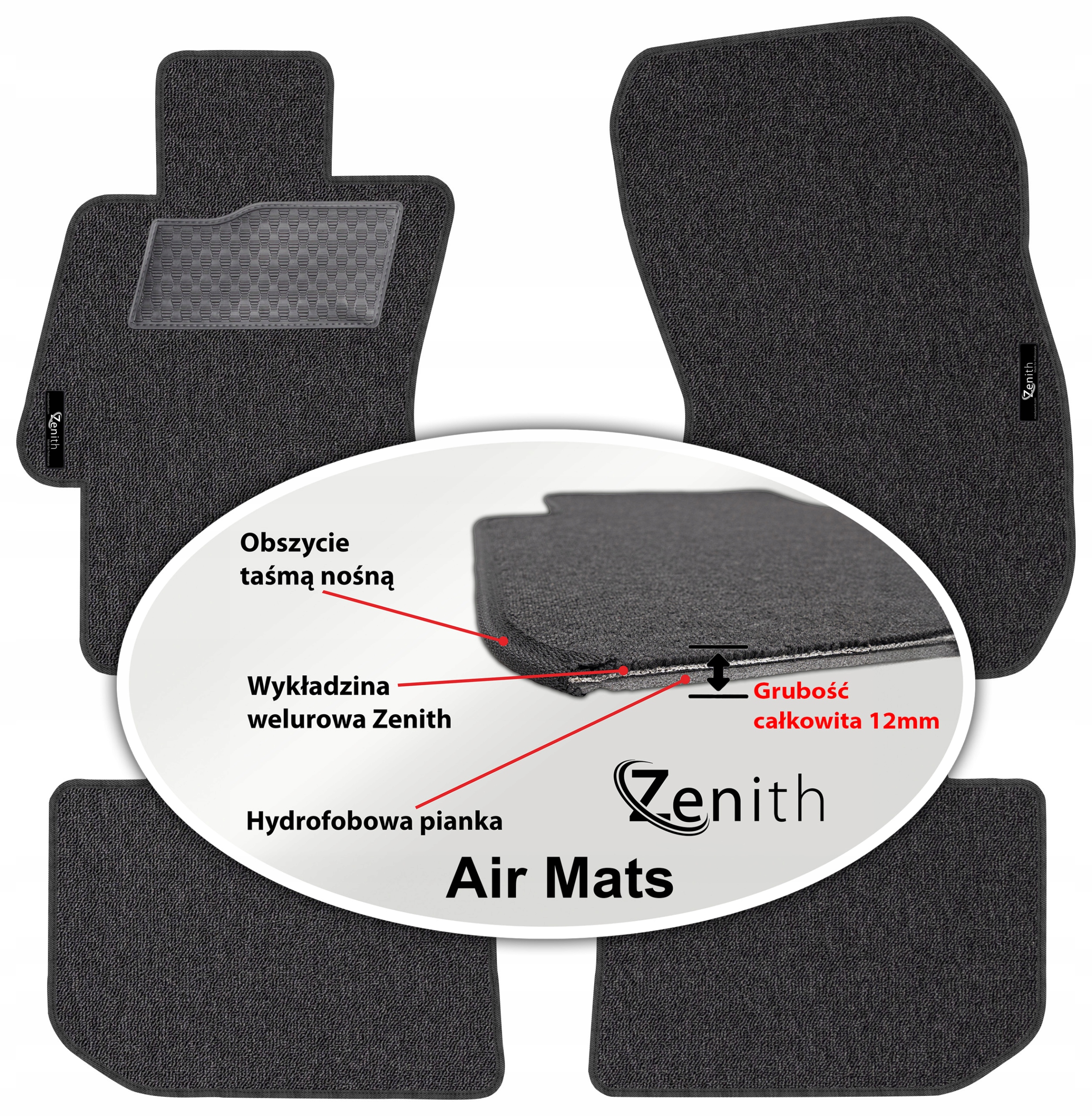 Subaru Wrx Sti 2014 – Velúrové koberčeky do auta Zenith Air Mats