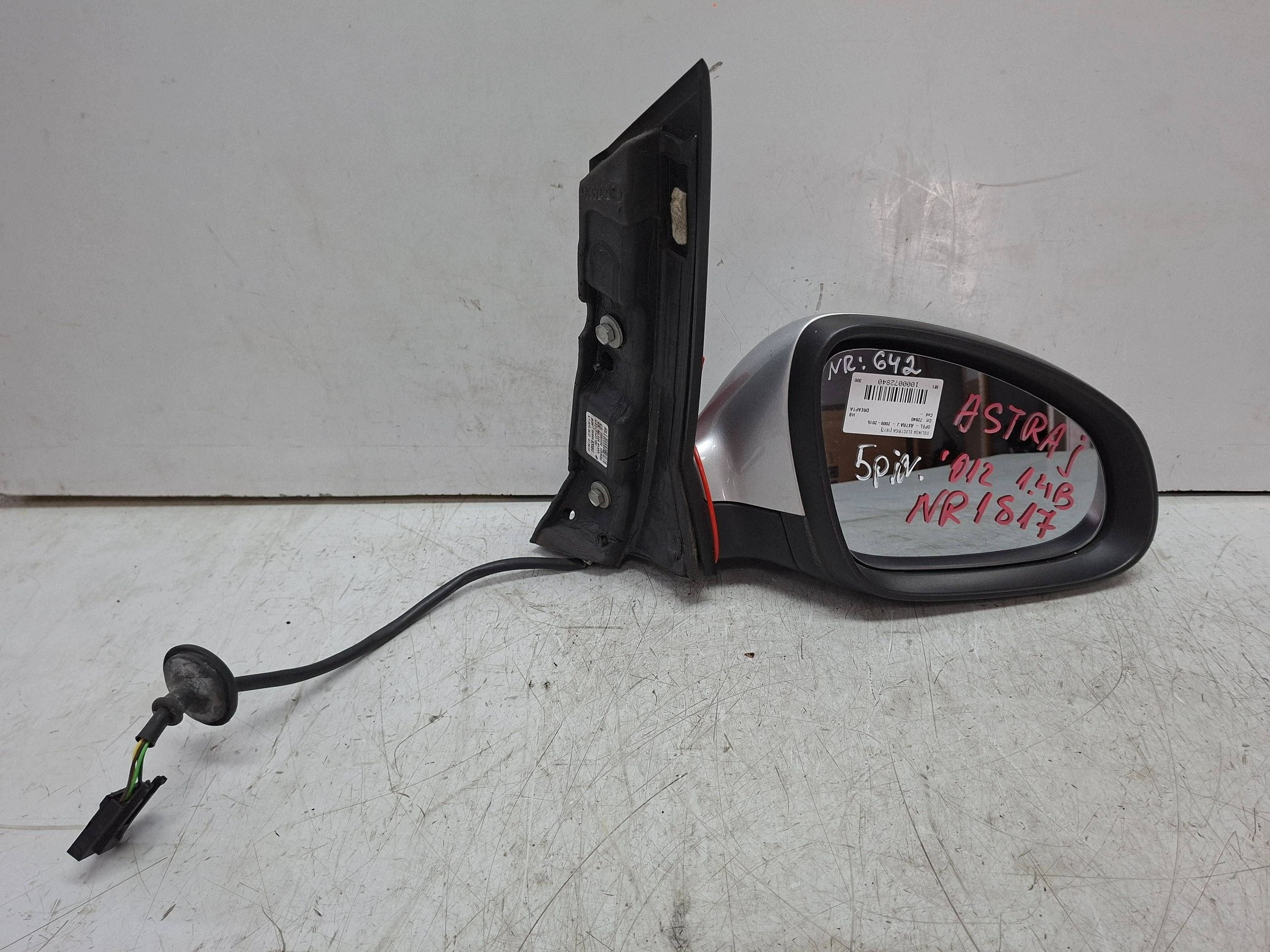 mirror right 5 vertical OPEL ASTRA J 2009