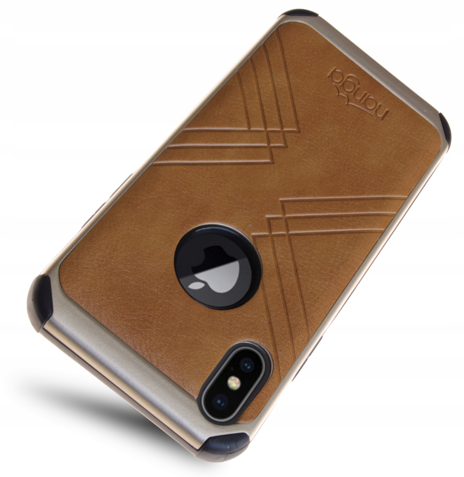 

Etui Skóra Pancerne Biznes Do Iphone X Xs Gold