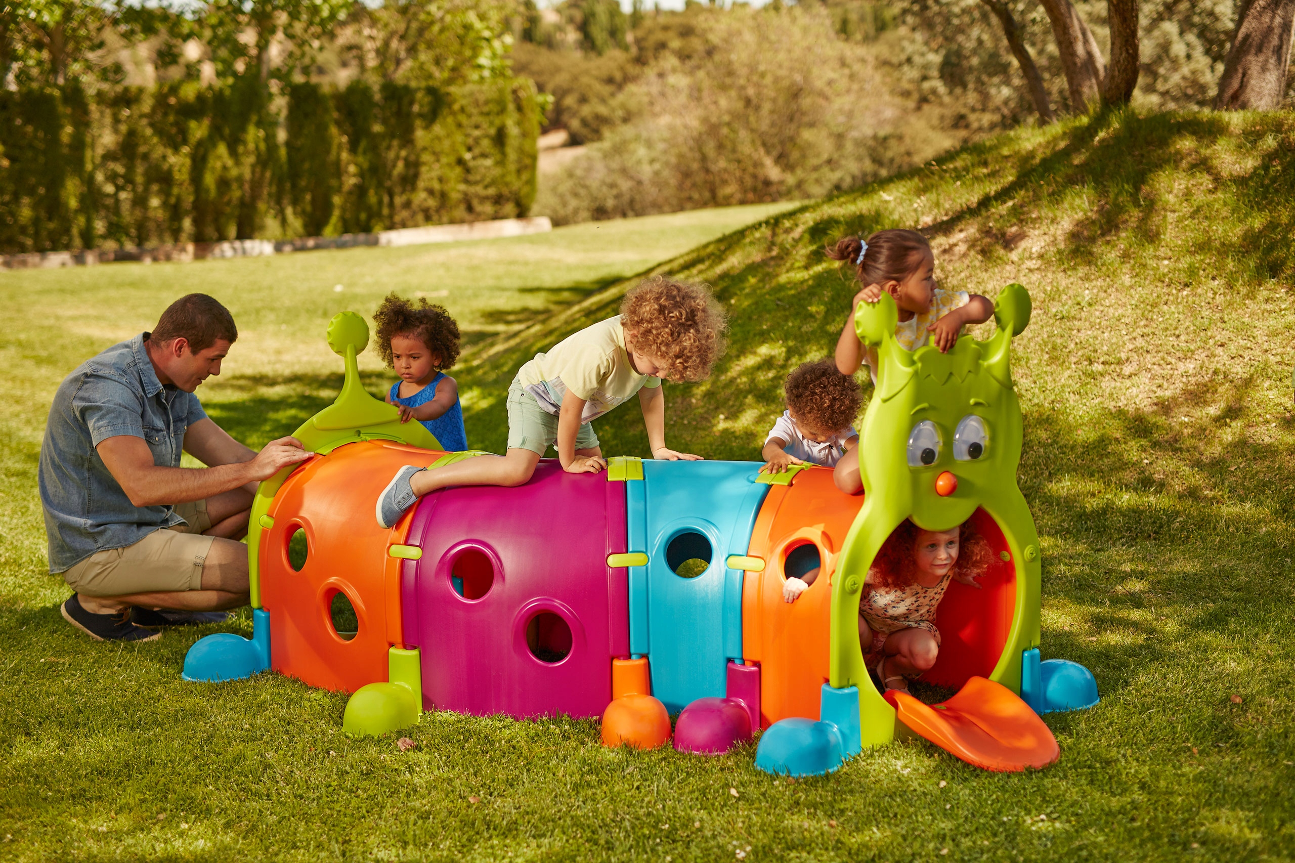 TUNEL DLA DZIECI GĄSIENICA XXL FEBER DUŻY MODUŁOWY PLAC ZABAW DO OGRODU Kod producenta 09596