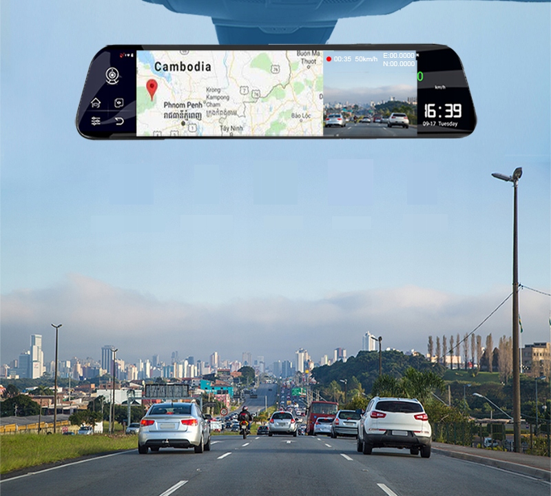 REJESTRATOR LUSTERKO 12 ANDROID ADAS 4G WIFI GPS Producent code 04110