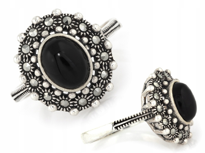 Dámský prstýnek ze stříbra 925 s zirkony a oválem