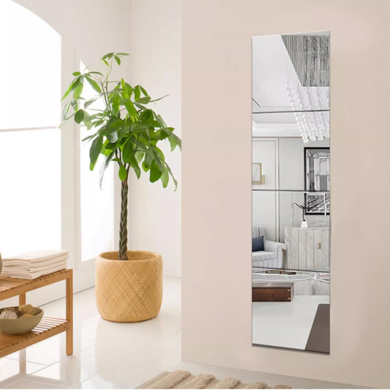 10x SAMOPRZYLEPNA PŁYTKA LUSTRZANA NAKLEJKA LUSTRO NA ŚCIANĘ KWADRAT ZESTAW Kod producenta 6HG2325