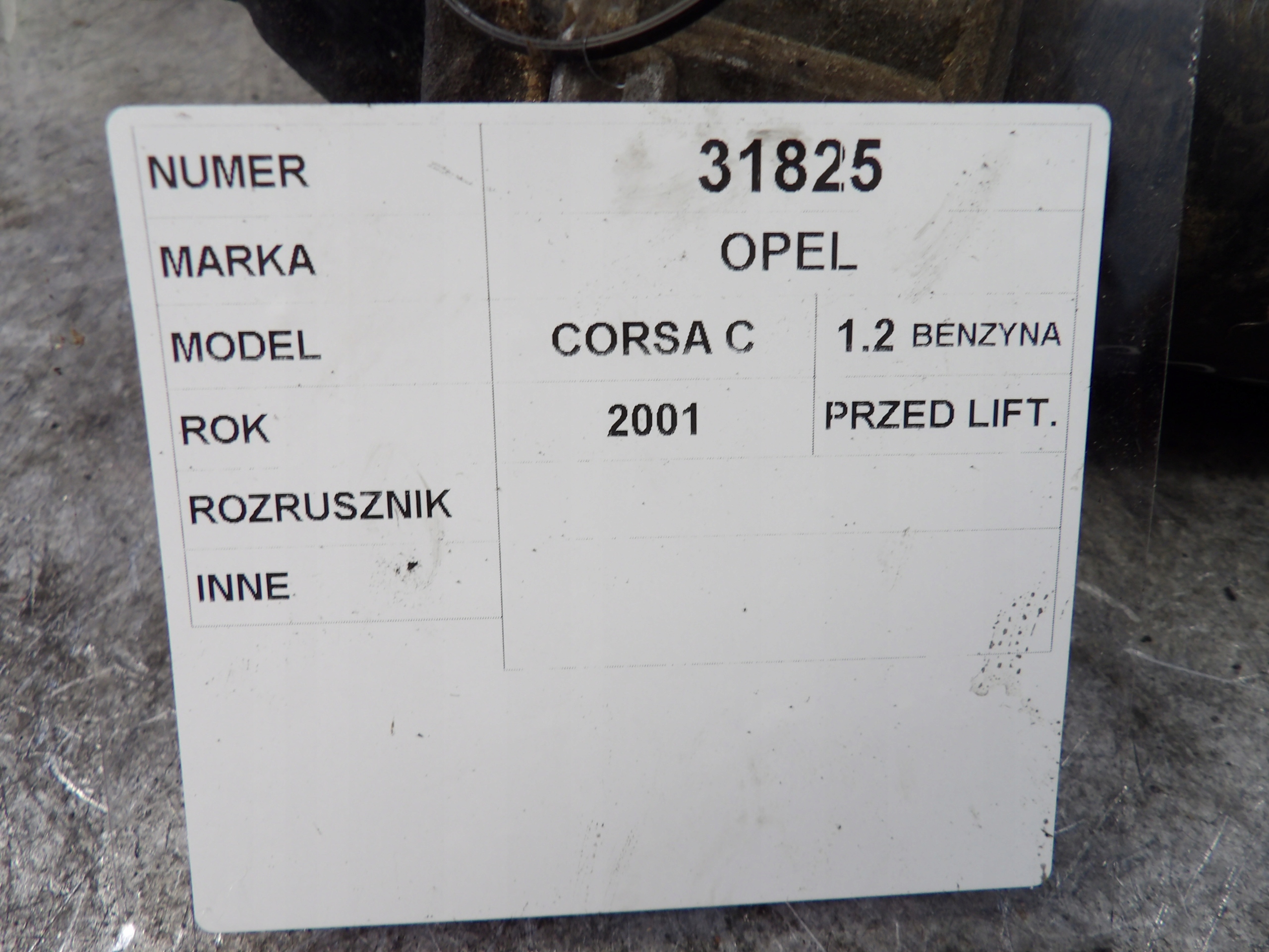 Opel Corsa C starter 09130838 D6RA162