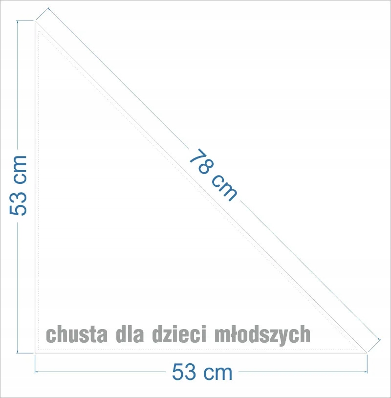 Chusta trójkątna mała 53x53x78 żółta Liczba sztuk w ofercie 1 szt.