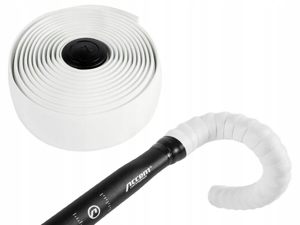 Owijka na kierownicę rowerową Accent AC-Tape 2szt x2 m biała