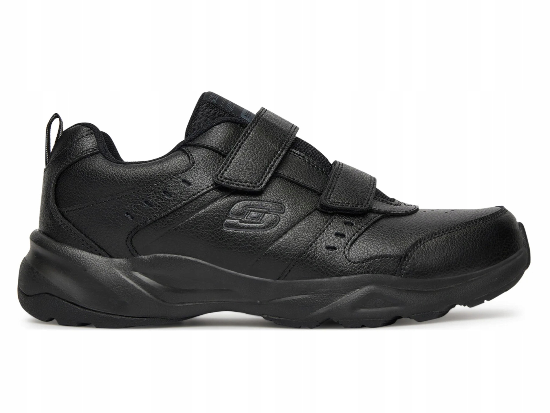 Pánské boty Skechers Haniger 58356-BBK sportovní černé kožené na suchý zip 45