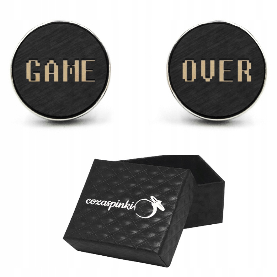 

Spinki do mankietów z grawerem Game Over