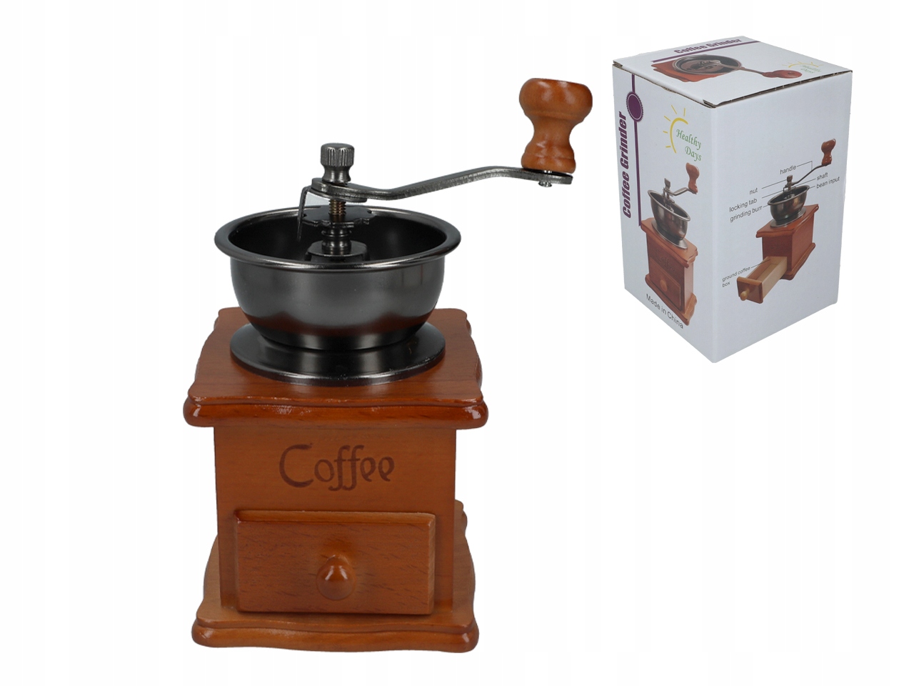 Ruční Mlýnek Na Kávu Žhavý Retro Mletí Kávy Dekorace Kuchyně Dárek