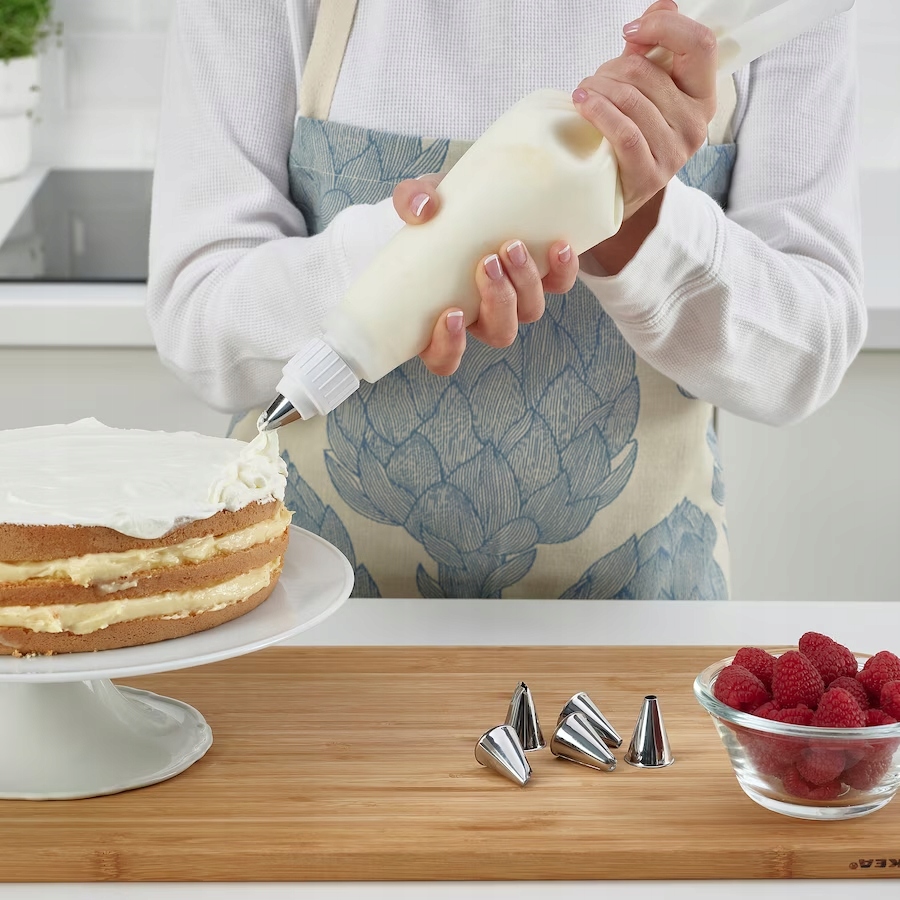 5 szt. Zestaw do dekoracji tortów SMAKSAM 6 końcówek silikonowy Długość 9 cm