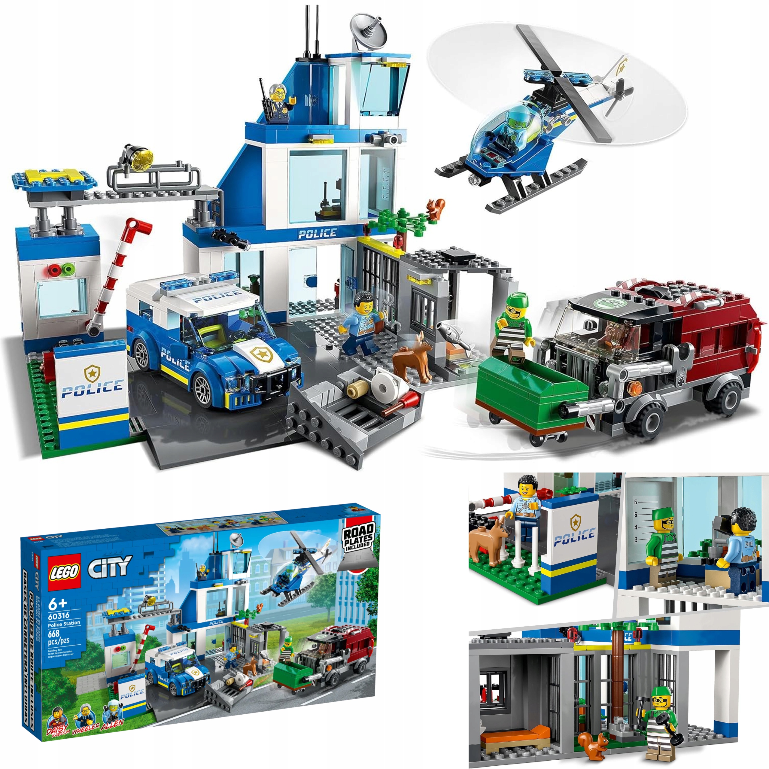 KLOCKI LEGO CITY KOMISARIAT POLICJI PREZENT DUŻY ZESTAW POSTERUNEK KOMENDA