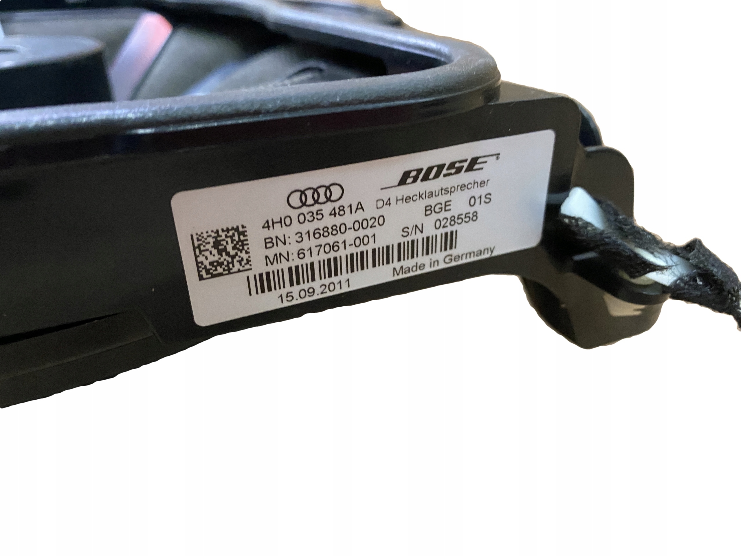 AUDI A8 4H D4 speaker BOSE SUBWOOFER 4H0035481A