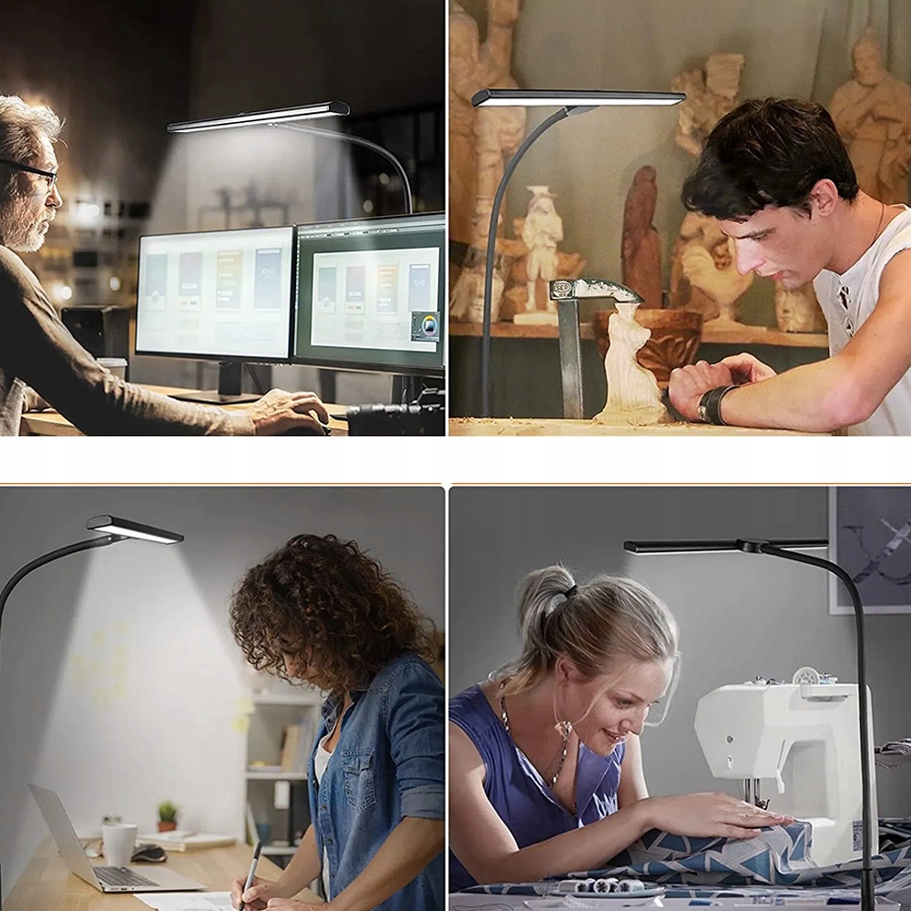 LAMPKA BIURKOWA DO KOMPUTERA MONITORA REGULOWANA Długość/wysokość 46 cm