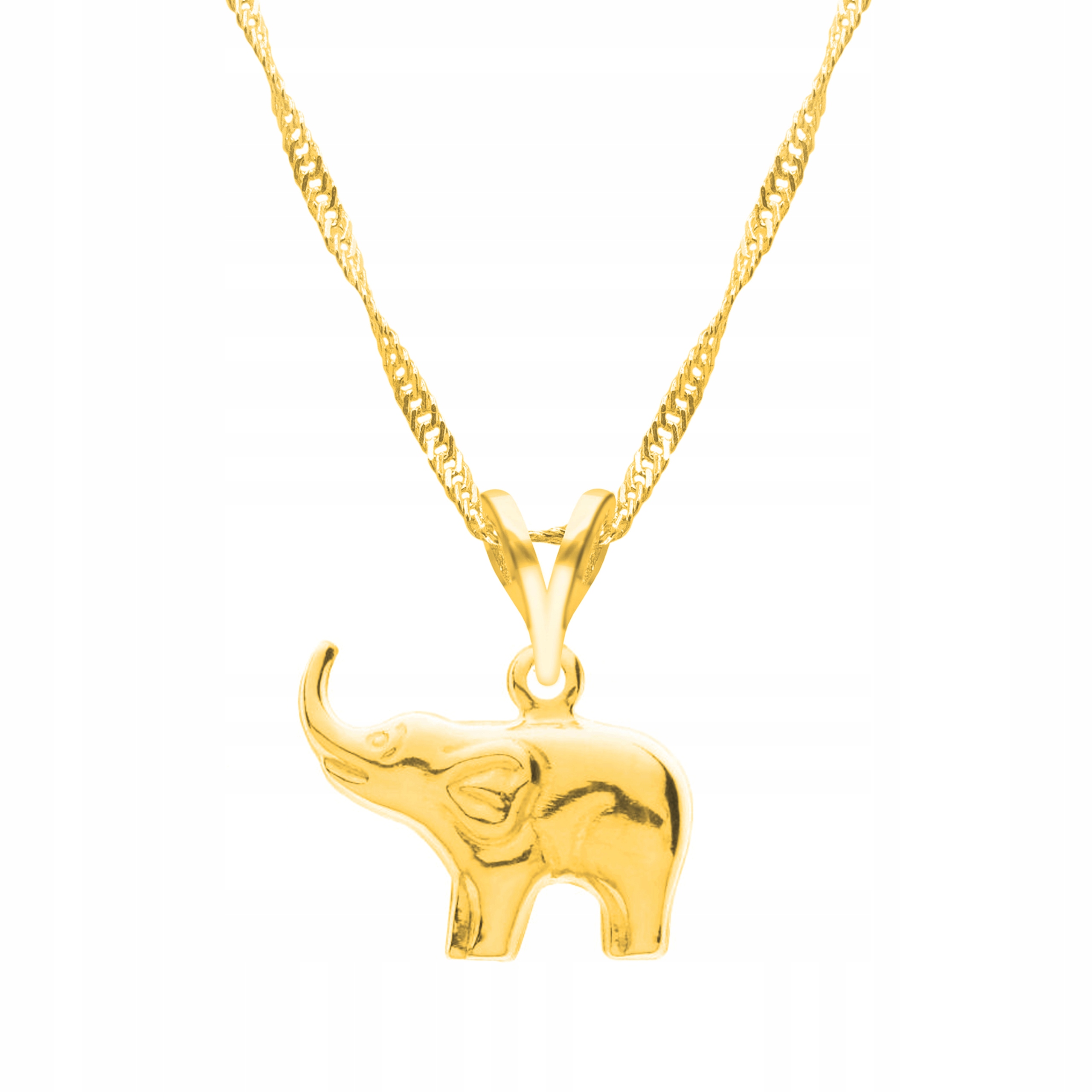 

Łańcuszek złoty naszyjnik 925 Słoń Słonik Zwierzę