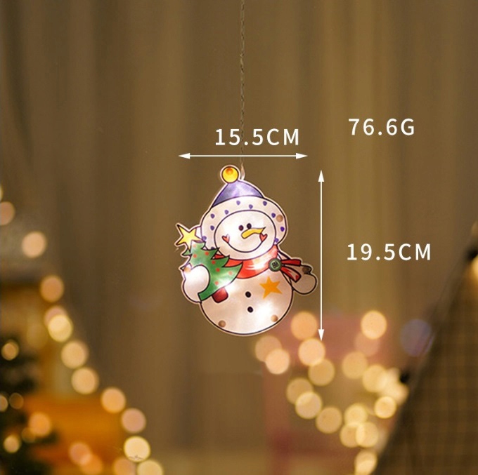 ZAWIESZKA ŚWIĄTECZNA NA SZYBĘ BAŁWAN LED LAMPKI Marka inna
