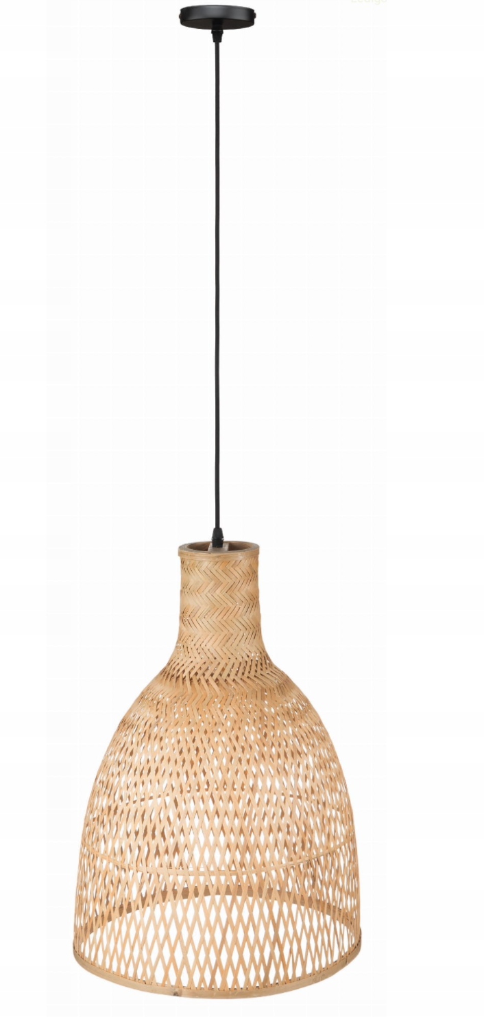 Lampa wisząca Boho bambusowa plecionka duża 1xE27