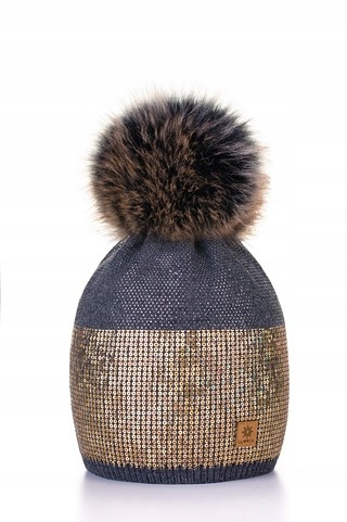 Czapka WL-07 POMPON OCIEPLANA M/L CEKINY Marka inna