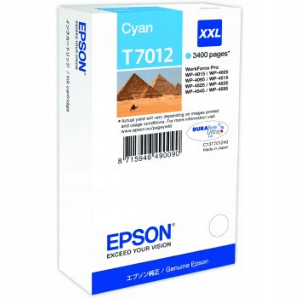 Atrament Epson C13T70124010 T7012 modrý (cyan)