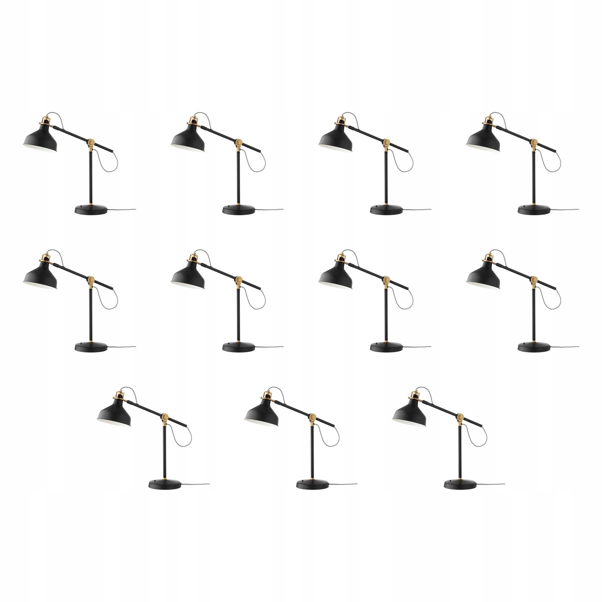 11 szt. Lampa biurkowa Ranarp czarna regulowana Led E27