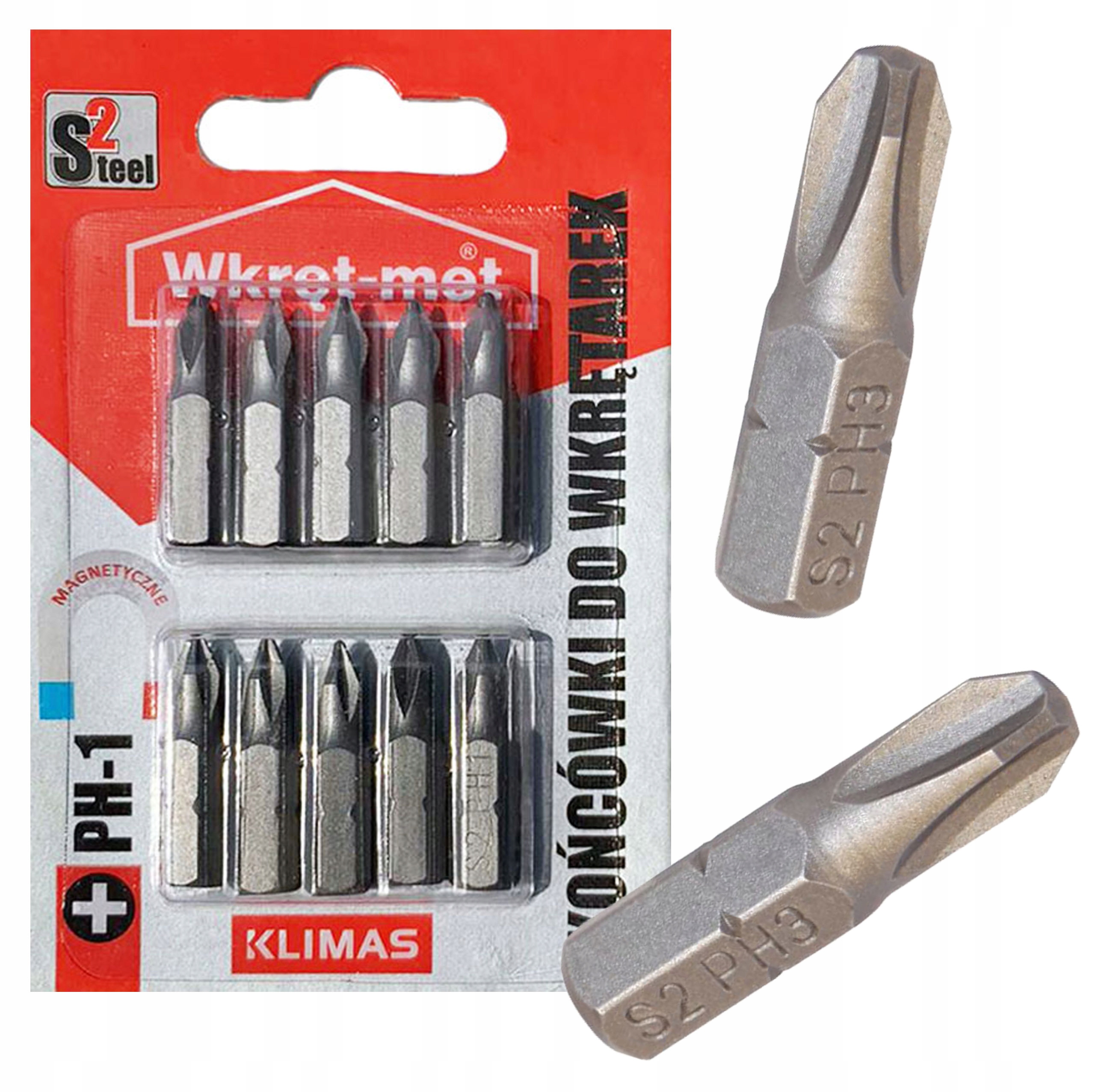 

Końcówki Do Wkrętarki Bit PH1 25MM 10 Szt krzyżyk
