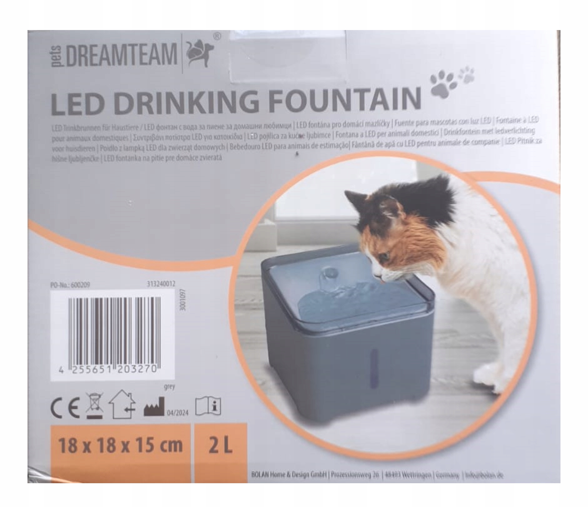 Levně Napáječka Na Vodu Pro Kočky Fontána Led S Usb Filtrem Automatický Dávkovač