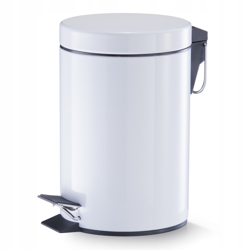 Levně Zeller Koupelnový odpadkový koš kovový 3l bílý 17x26cm