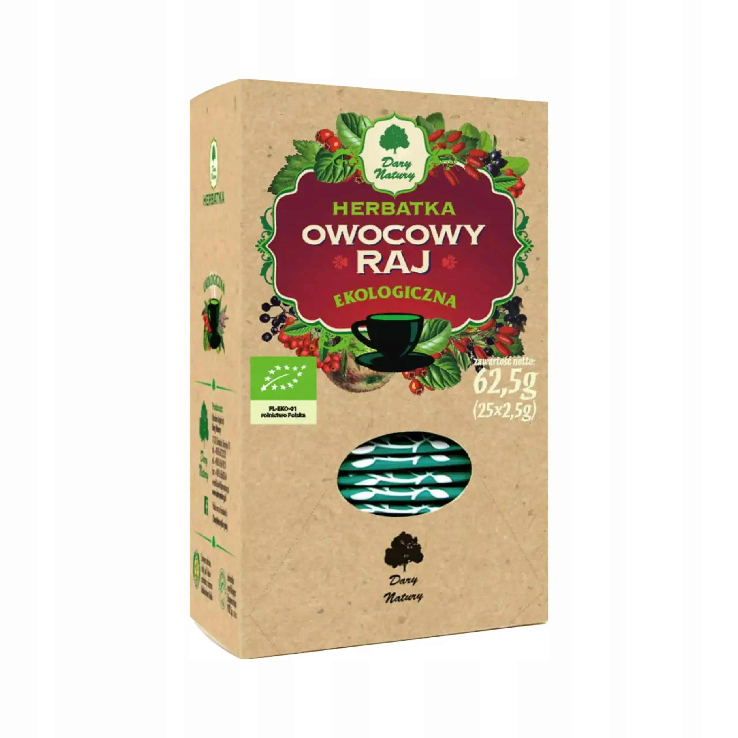 Levně Dary Natury Ovocný čaj raj Bio (25 x 2,5 g) 62,5 g