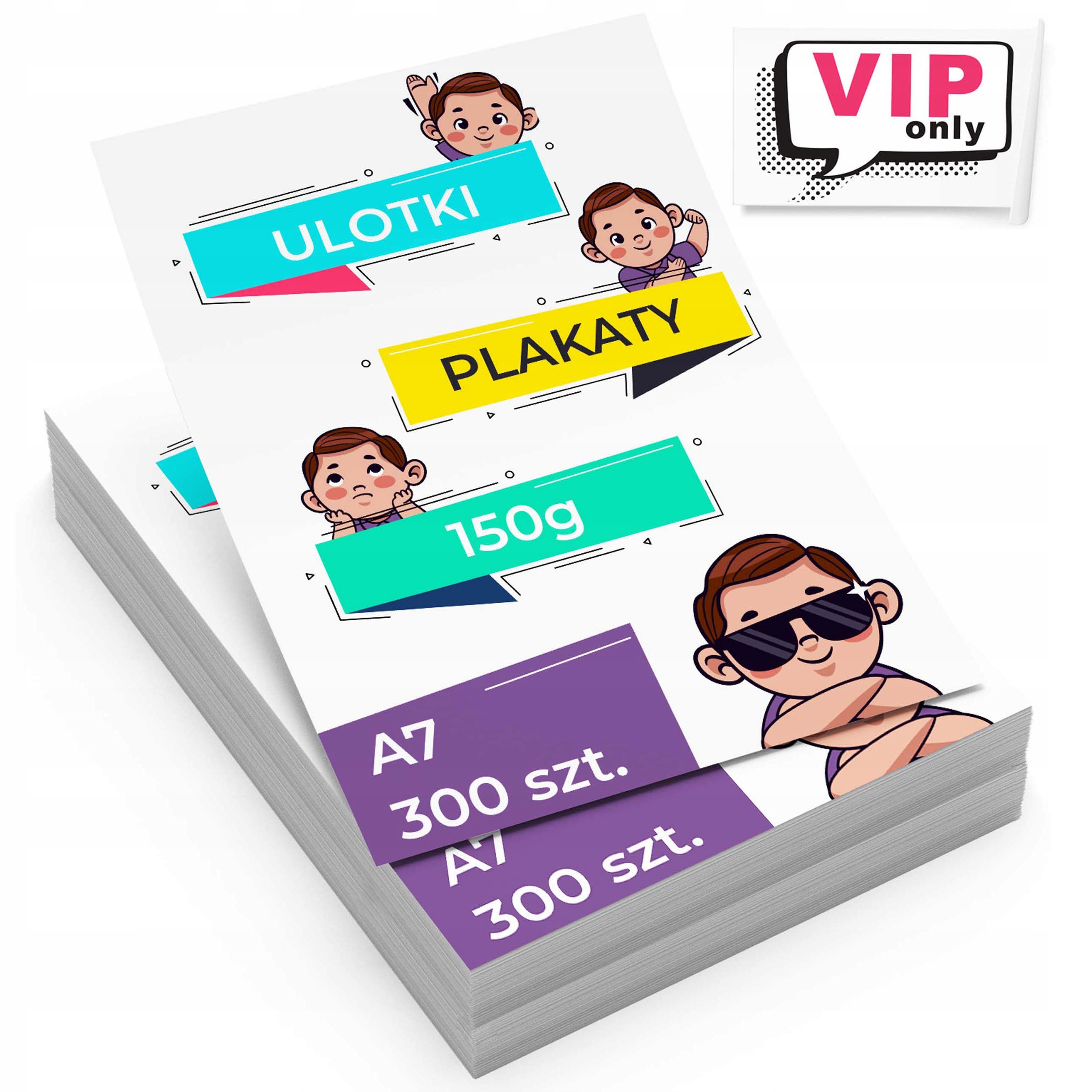 

Plakaty A7 150g Full Kolor 300 szt. ulotki druk