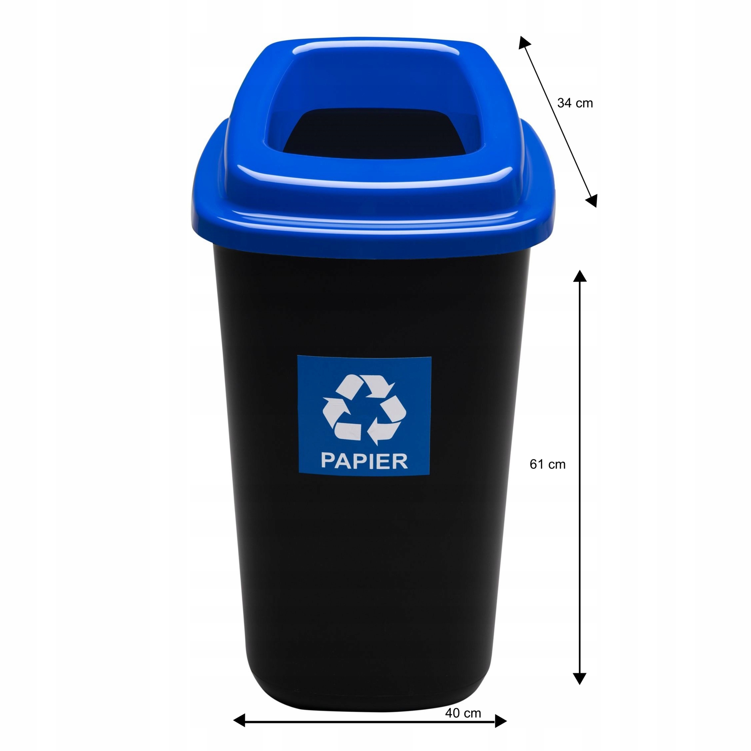 KOSZ DO SEGREGACJI ŚMIECI 45L NIEBIESKI PAPIER Pojemność 45 l
