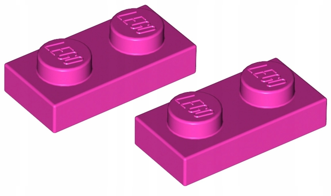 

Lego Płytka 1x2 Różowa/Dark Pink 3023/6057387 2szt