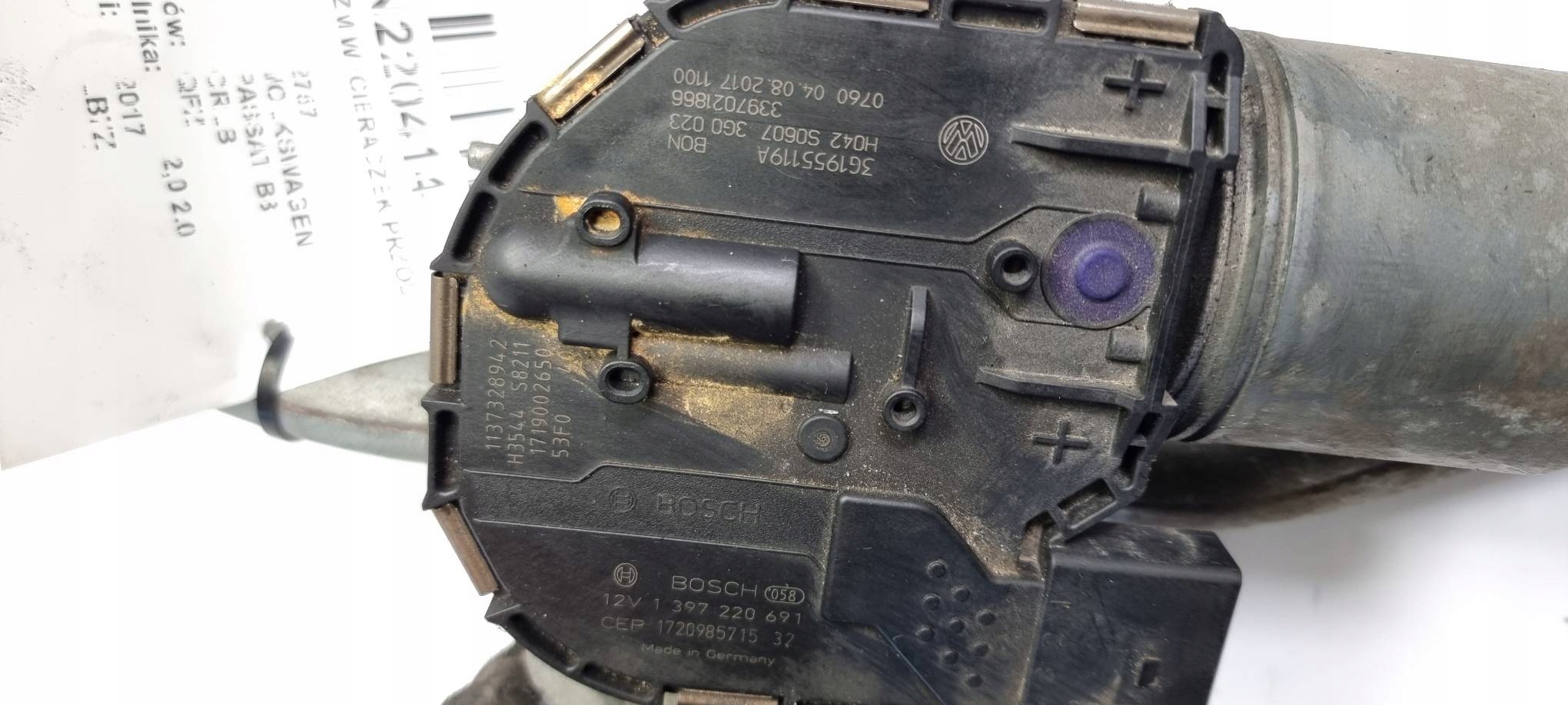 wiper mechanism front 3G1955119A VOLKSWAGEN PASSAT B8
